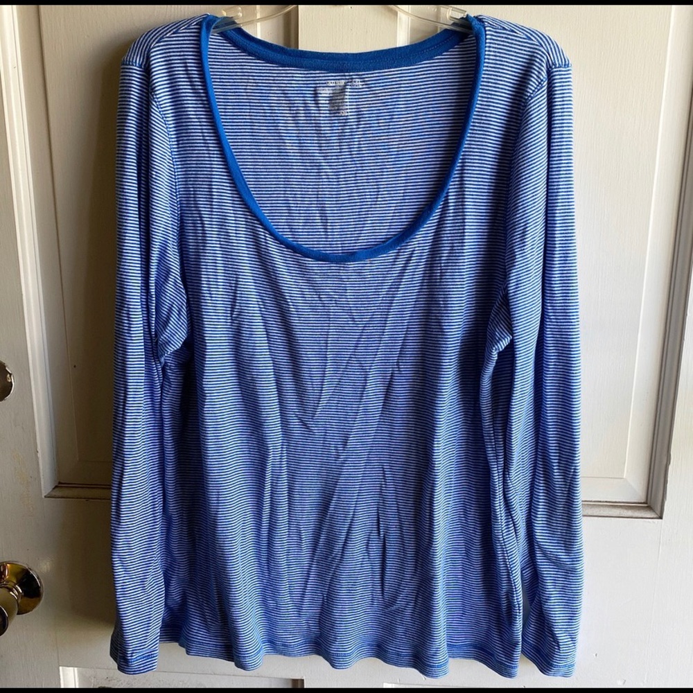 Blue and White Stripped Long Sleeve